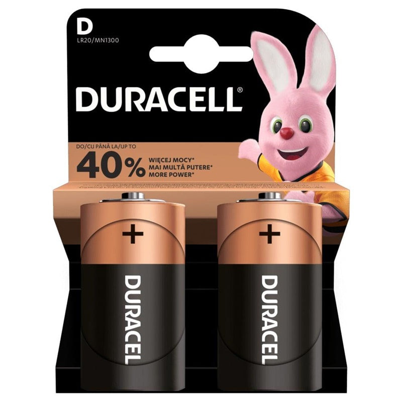 Batteries DURACELL, D/LR20, 1.5V, 2 pcs.