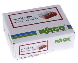 Złączka przewodów Wago 2273-204/100 4 x 0.5-2.5 mm², 100 szt.
