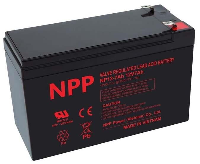Akumulator NPP, 12V 7Ah, NP12-7Ah