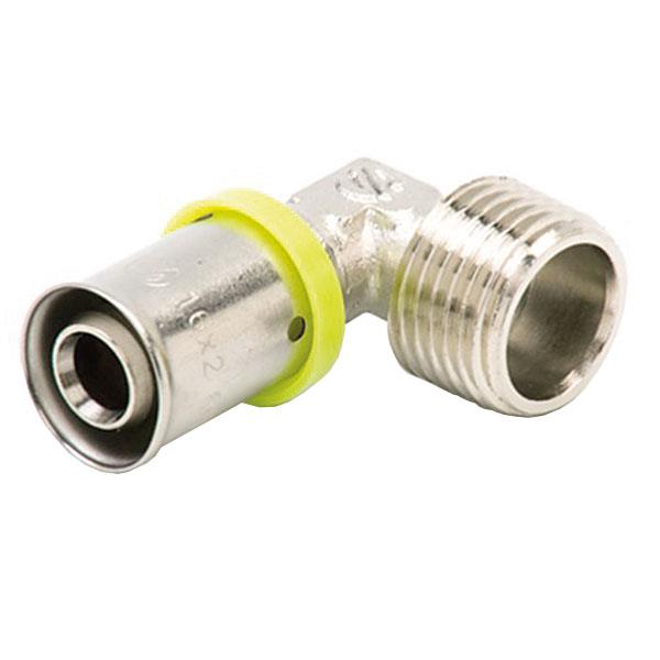 Kolanko 873420A zaprasowywane, 20x2.00-3/4", gwint zewnętrzny