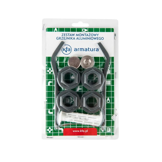 Zestaw mocowań grzejników KFA Anthracite 1"x 1/2"