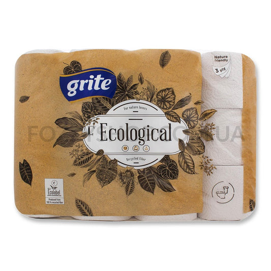 Toilet paper Grite Ecological (3-ply), 24 pcs.