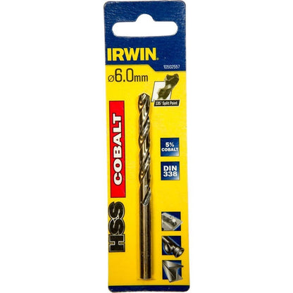 IRWIN Cobalt Metal Drill Bit, 6x93 mm