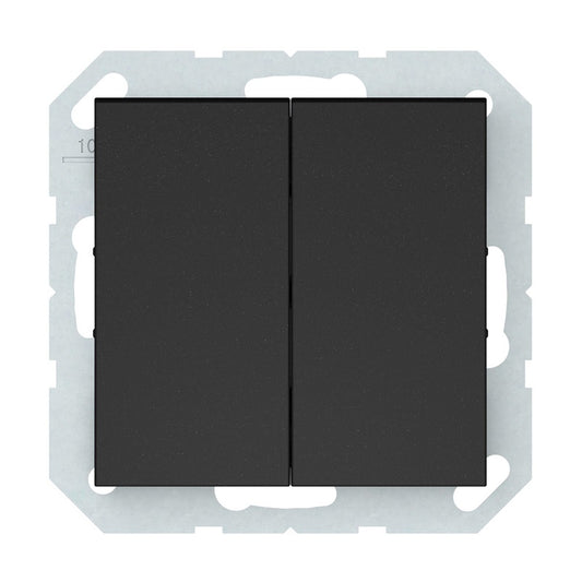 Switch VILMA QR1000, 2-gang, matte black, IP44