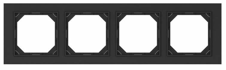 Four-gang frame VILMA QR1000, matt black