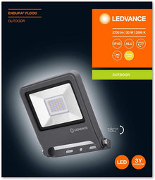 Outdoor LED Floodlight 30W, 3000lm, 3000K, IP65