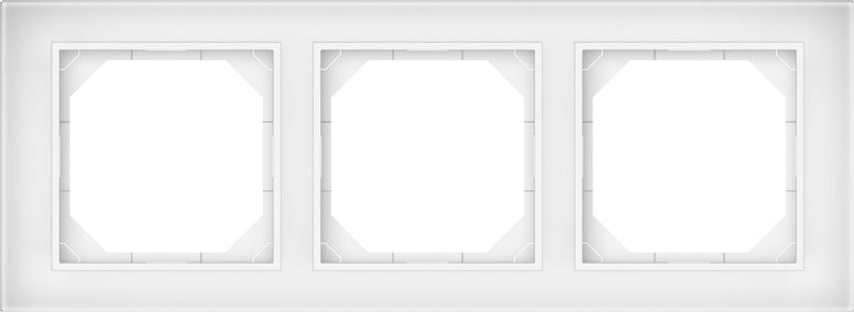 Triple frame VILMA QR1000, white glass