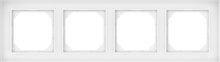 Four-gang frame VILMA QR1000, white glass