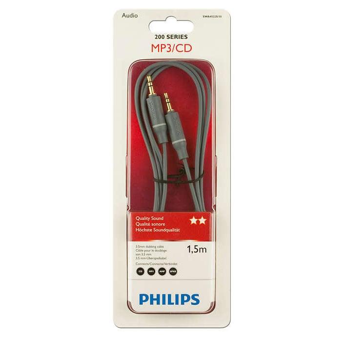 Cable PHILIPS 3.5mm M, 3.5mm M, 1.5m, grey SWA4522S/10