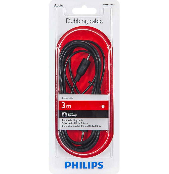 Kabel PHILIPS 3.5mm M, 3.5mm M, 3m, czarny SWA2533W/10