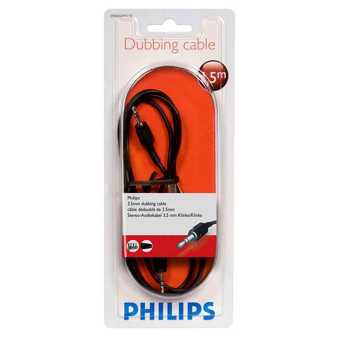 Cable PHILIPS 3.5mm M, 3.5mm M, 1.5m, black SWA2529W/10