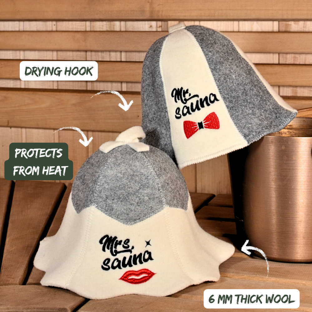 Sauna Hat 'Mrs. Sauna', 100% Wool