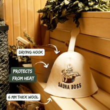 Sauna Hat 'Sauna Boss' 100% Wool