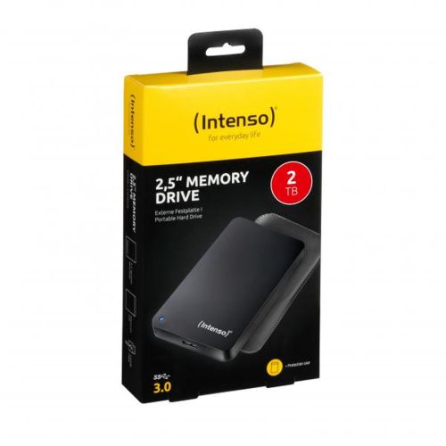 Intenso išorinis HDD diskas 2.5" 2 TB USB 3.2 su odiniu dėklu, (6023580), juoda spalva
