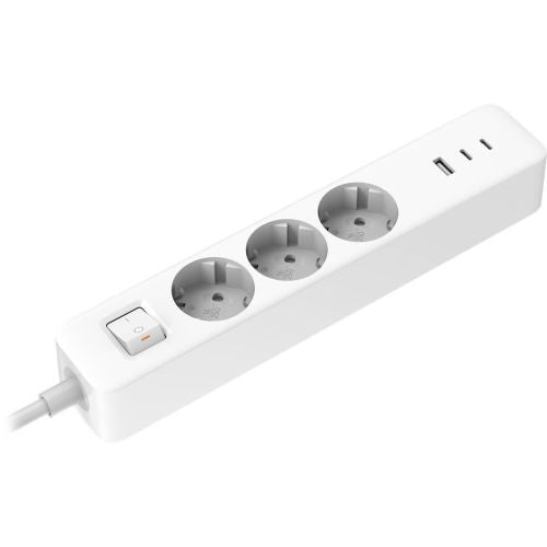 Xiaomi Power Strip 2C1A (3 outlet, 2 USB, 1 Type-C) 1.4m, BHR07UKEU, balta spalva