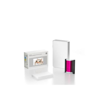 Xiaomi Mi nešiojamas Dye-Sublimation Photo Printer Paper (2x3-inch, 20-sheets) BHR082NGL, balta spalva