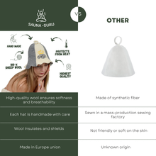 Sauna Hat 'Sauna Queen', 100% Wool