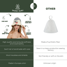 Sauna Hat ‘Mrs. Sauna’, 100% Wool