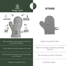 Sauna Wool Glove - Natural Heat Protection for Sauna