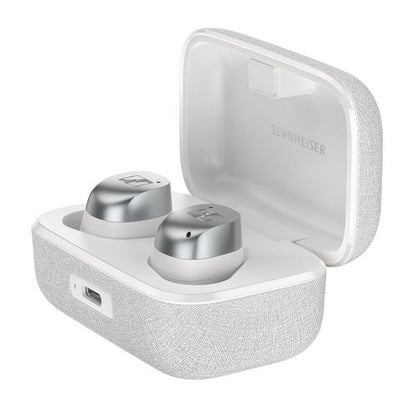 Sennheiser Momentum 4 True belaidis į ausis į ausis įdedamos ausinės, sidabrinė spalva