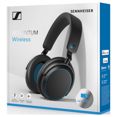 Sennheiser Accentum belaidės ant ausų dedamos ausinės, juoda / mėlyna spalva