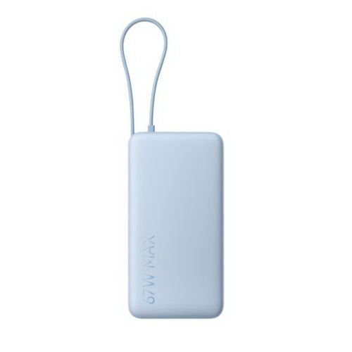 Xiaomi išorinė baterija 20000 mAh 67 W su integruotas USB-C laidas BHR08O8GL, mėlyna spalva