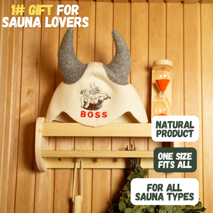 Sauna Hat 'Boss' 100% Wool