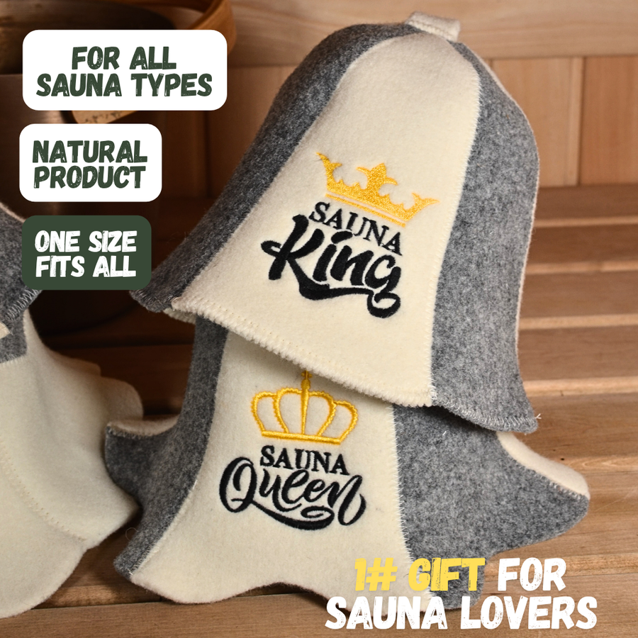 Sauna Hat 'Sauna Queen', 100% Wool