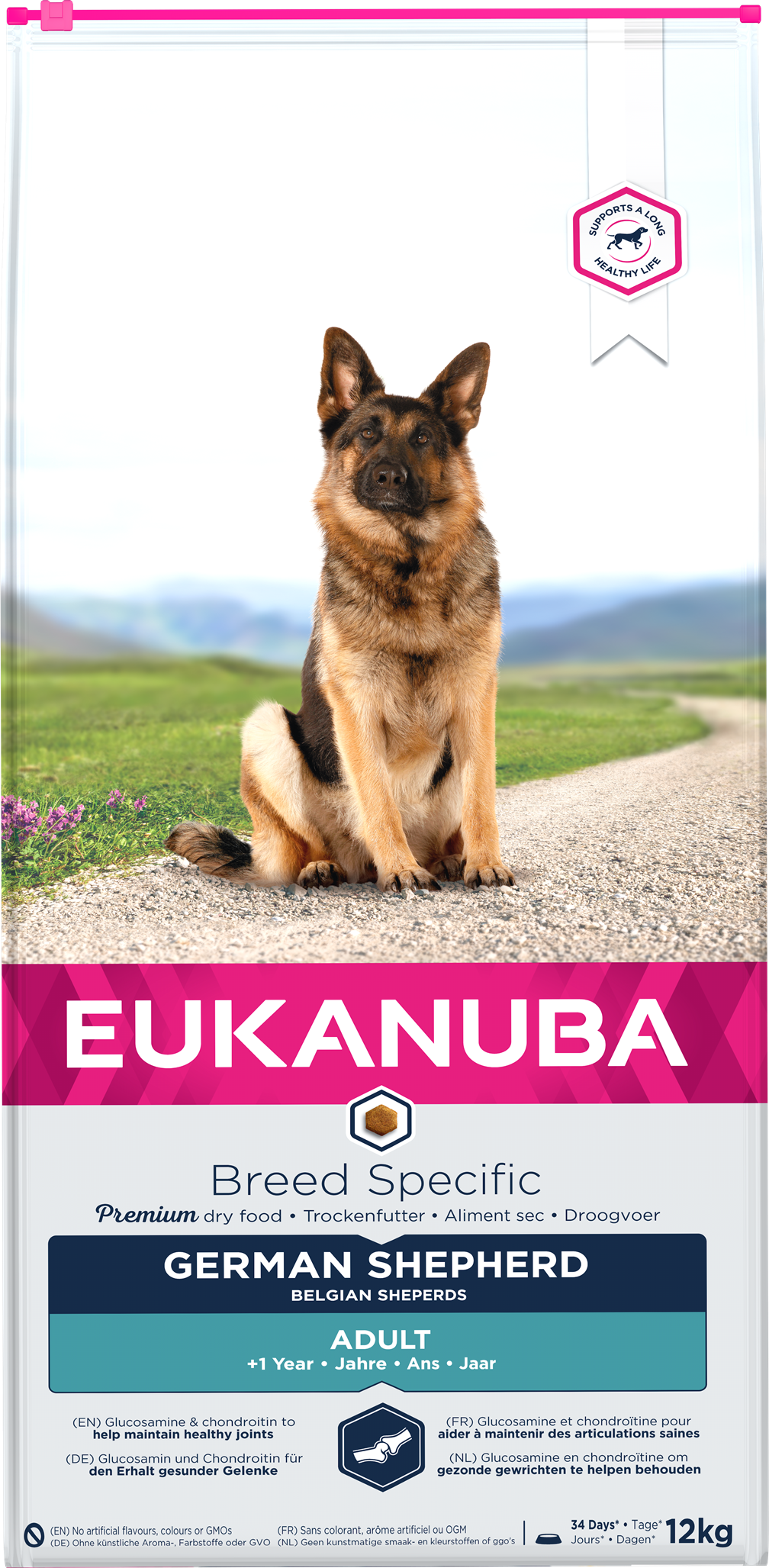 Eukanuba Breed Specific sausas maistas Vokiečių aviganiams su vištiena,  AB, 12 kg