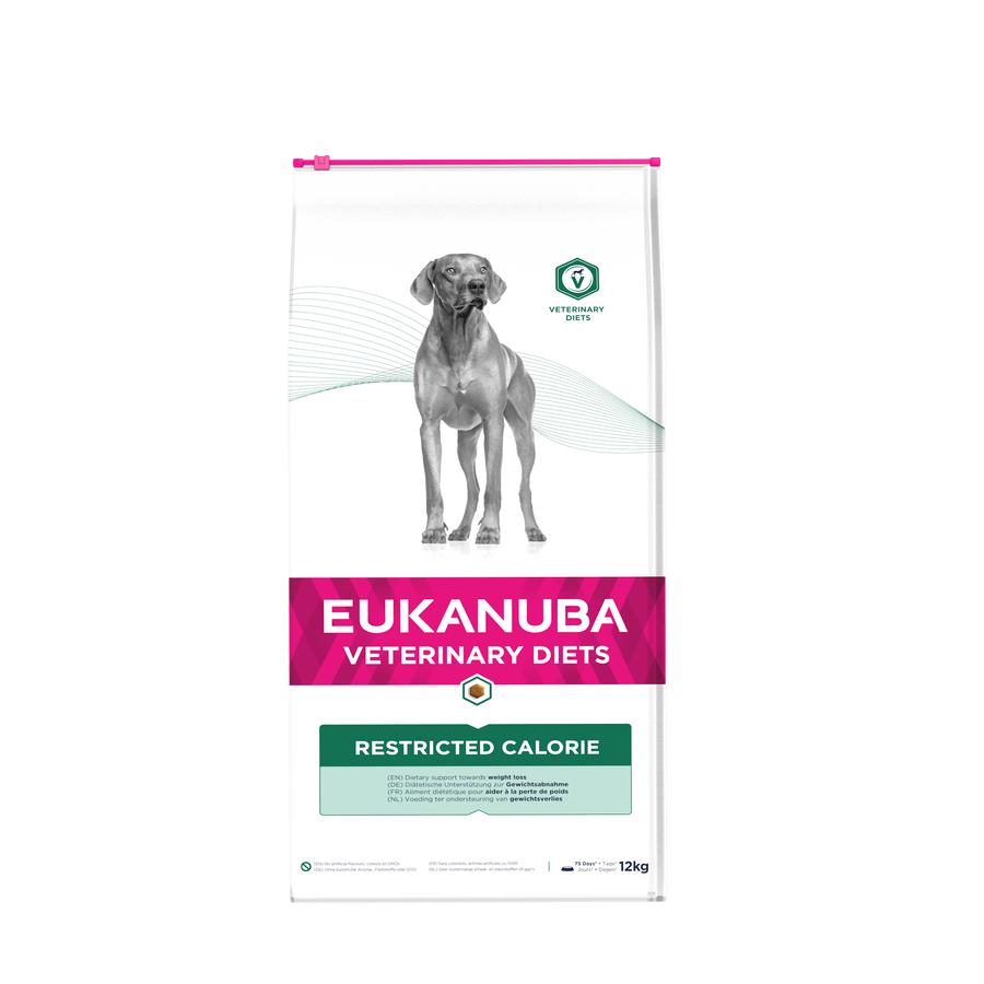 Eukanuba VD Restricted Calories maistas šunims su vištiena, 12kg