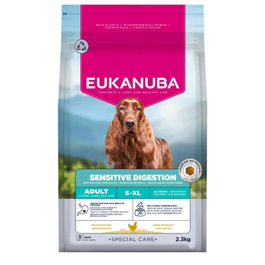 Eukanuba Special Care Sensitive Digestion sausas maistas šunims su vištiena, AB, 2,3 kg