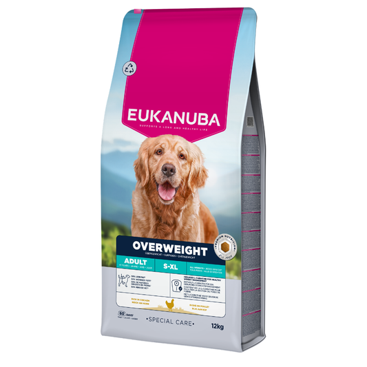 Eukanuba Special Care Overweight sausas maistas sterilizuotiems šunims su vištiena, AB, 12 kg