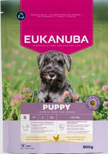 Eukanuba Life Care Puppy sausas maistas mažų veislių šuniukams su vištiena, S, 800 g