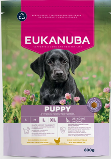 Eukanuba Life Care Puppy sausas maistas didelių veislių šuniukams su vištiena, L, 800 g