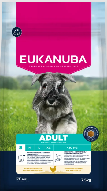 Eukanuba Life Care Adult sausas maistas mažų veislių šunims su vištiena, S, 7,5 kg