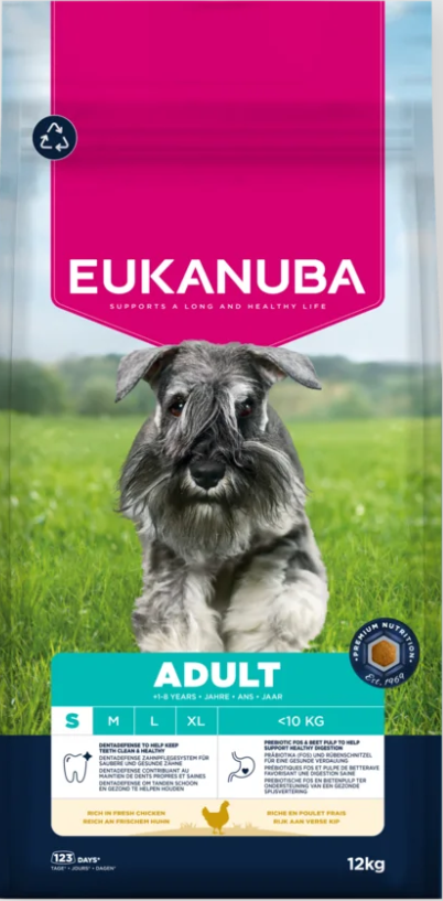 Eukanuba Life Care Adult sausas maistas mažų veislių šunims su vištiena, S, 12 kg