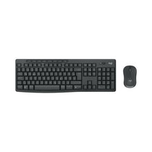 Logitech belaidė klaviatūra DE (QWERTZ) ir pelė Combo MK370 (920-012065), juoda spalva