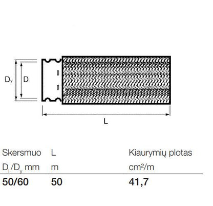 Karbowana rura drenażowa z geowłókniną Wavin, Ø 50/60 mm