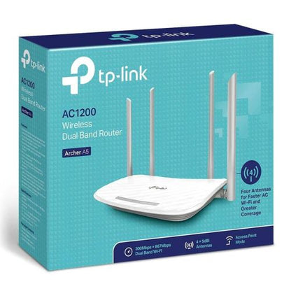 TP-Link Wi-Fi maršrutizatorius Archer A5 AC1200, 1200Mbps, LAN/WAN, 802.11ac,, balta spalva