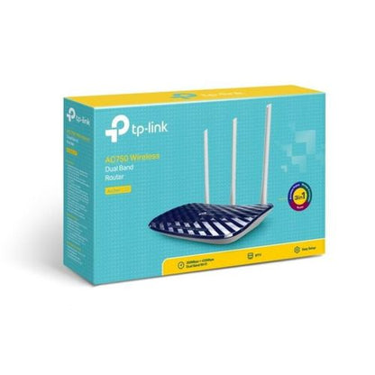 TP-Link Wi-Fi maršrutizatorius Archer C20 AC750, 750Mbps, LAN/WAN, 802.11ac,, juoda spalva