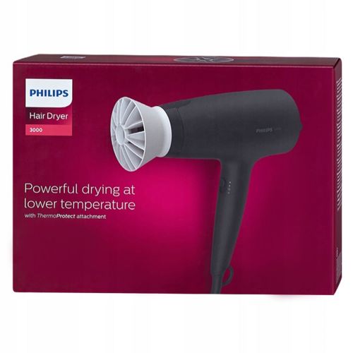 Philips Hairdryer 3000 Series BHD302/00 1600 W,, juoda spalva