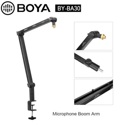 BOYA laikiklis, mikrofonas Boom Arm (steel), juoda spalva