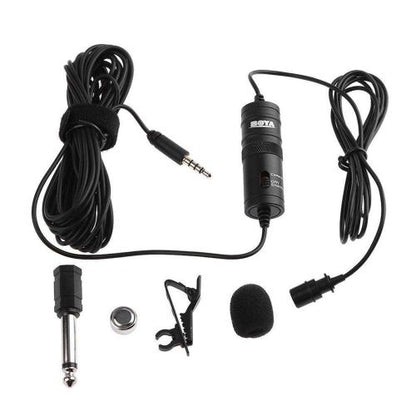 BOYA mikrofonas laidinis, Omni Directional polar pattern Lavalier, High quality sound, Work su cameras, smartphones ir