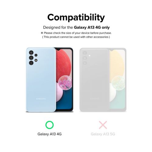 Ringke Galaxy A13 4G kamera apsauga Full Cover stiklas package (3 pcs), juoda spalva