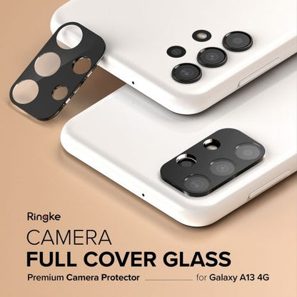 Ringke Galaxy A13 4G kamera apsauga Full Cover stiklas package (3 pcs), juoda spalva