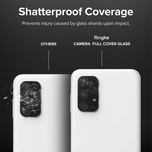 Ringke Galaxy A13 4G kamera apsauga Full Cover stiklas package (3 pcs), juoda spalva