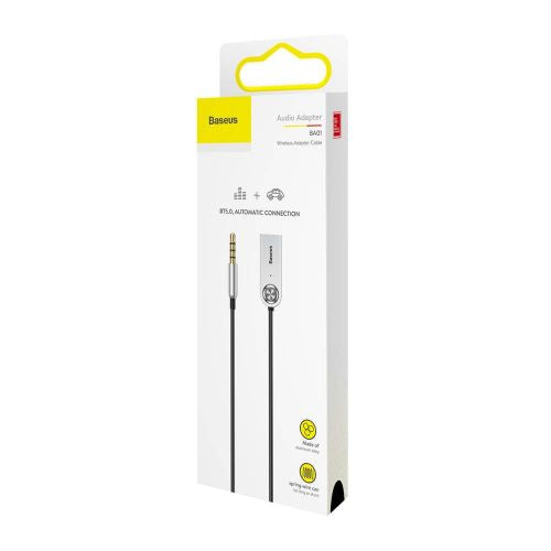Baseus keitiklis BA01 USB + belaidis adapteris į 3.5 mm Jack, cabel (CABA01-01), juoda spalva