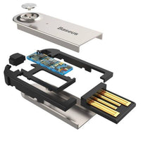 Baseus keitiklis BA01 USB + belaidis adapteris į 3.5 mm Jack, cabel (CABA01-01), juoda spalva