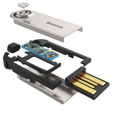 Baseus keitiklis BA01 USB + belaidis adapteris į 3.5 mm Jack, cabel (CABA01-01), juoda spalva