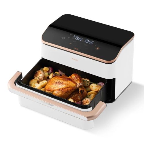 Cosori Dual Blaze TwinFry Smart karšto oro gruzdintuvė 10L CAF-TF101S-WEUR, balta spalva